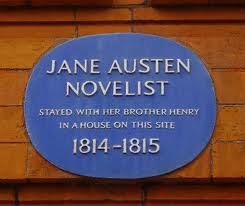 Detalle de la placa conmemorativa en Sloane St., Londres