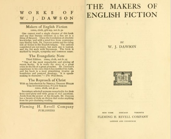 makers of english fiction