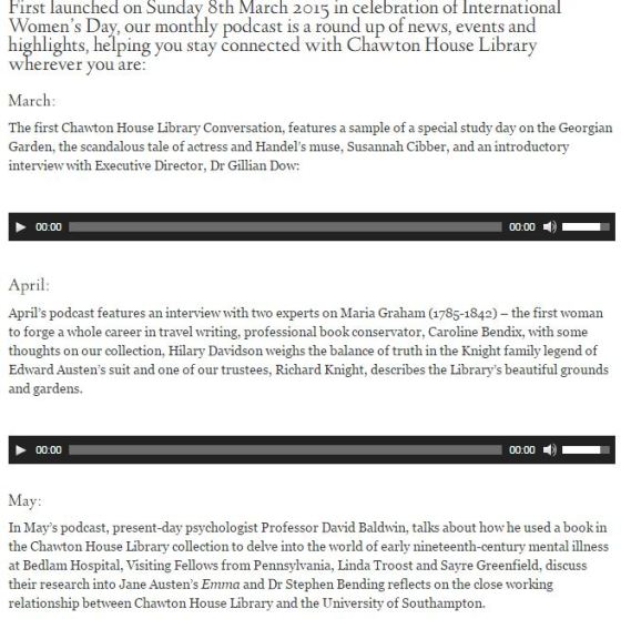 Podcasts Jane Austen House Library