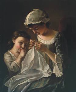 A Girl Sewing circa 1750 Philip Mercier ?1689-1760 Purchased 1965 http://www.tate.org.uk/art/work/T00759